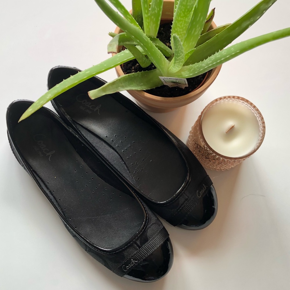 Coach Cecile Ballet Flats (women’s 8, black)